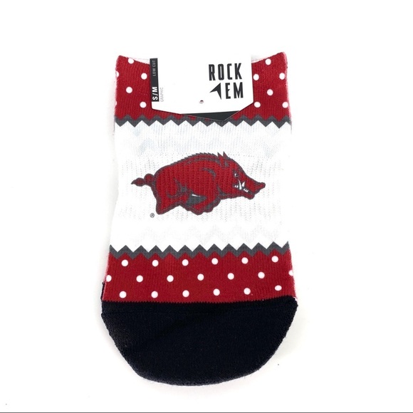 Women's Rock Em Socks Arkansas Chevron Dots - Picture 1 of 3